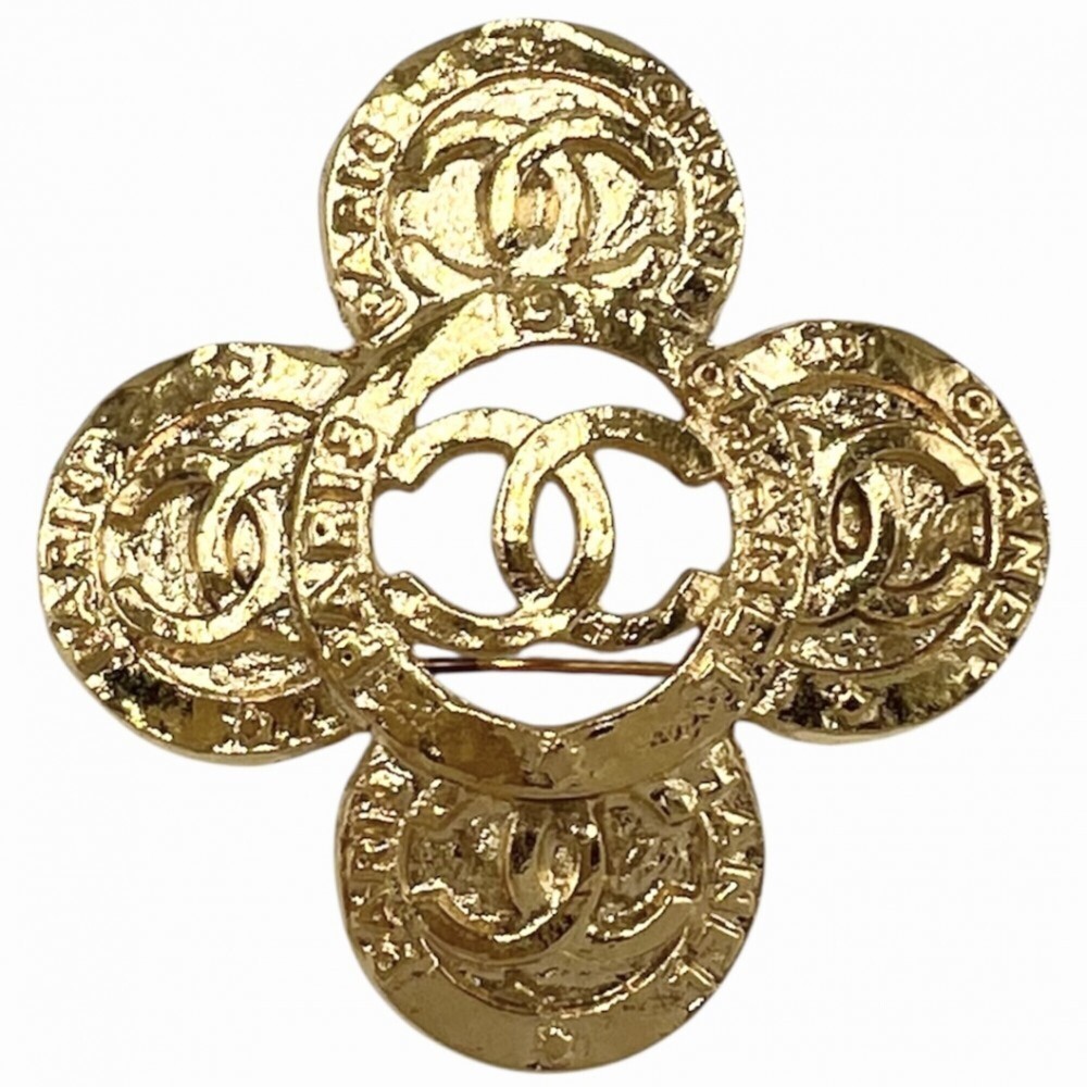 Chanel Brooch for Women, Coco Mark, Vintage Accessory, CHANEL GP 28 Gold, App...